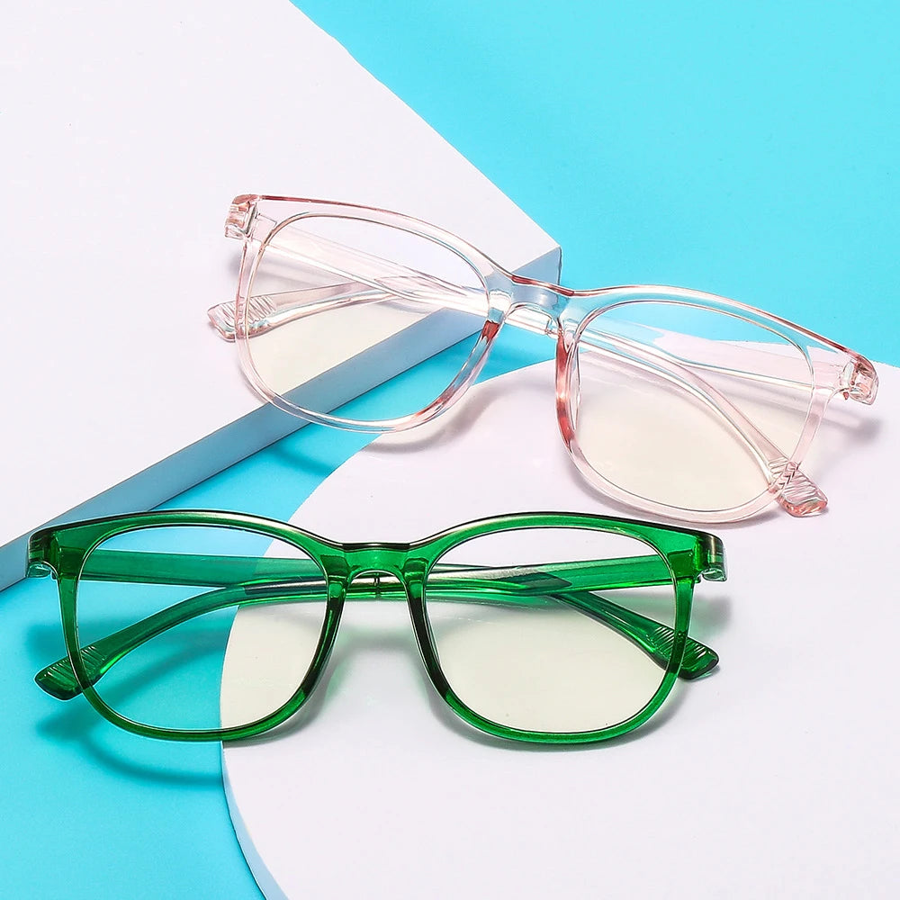 Transparent Anti-Blue Light Computer Glasses – Stylish Square Eyewear for Women & Men, Eye Protection for Work & Screen Use