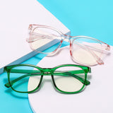 Transparent Anti-Blue Light Computer Glasses – Stylish Square Eyewear for Women & Men, Eye Protection for Work & Screen Use