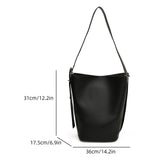 Women’s Vegan Leather Bucket Bag – Adjustable Strap Shoulder & Crossbody Tote