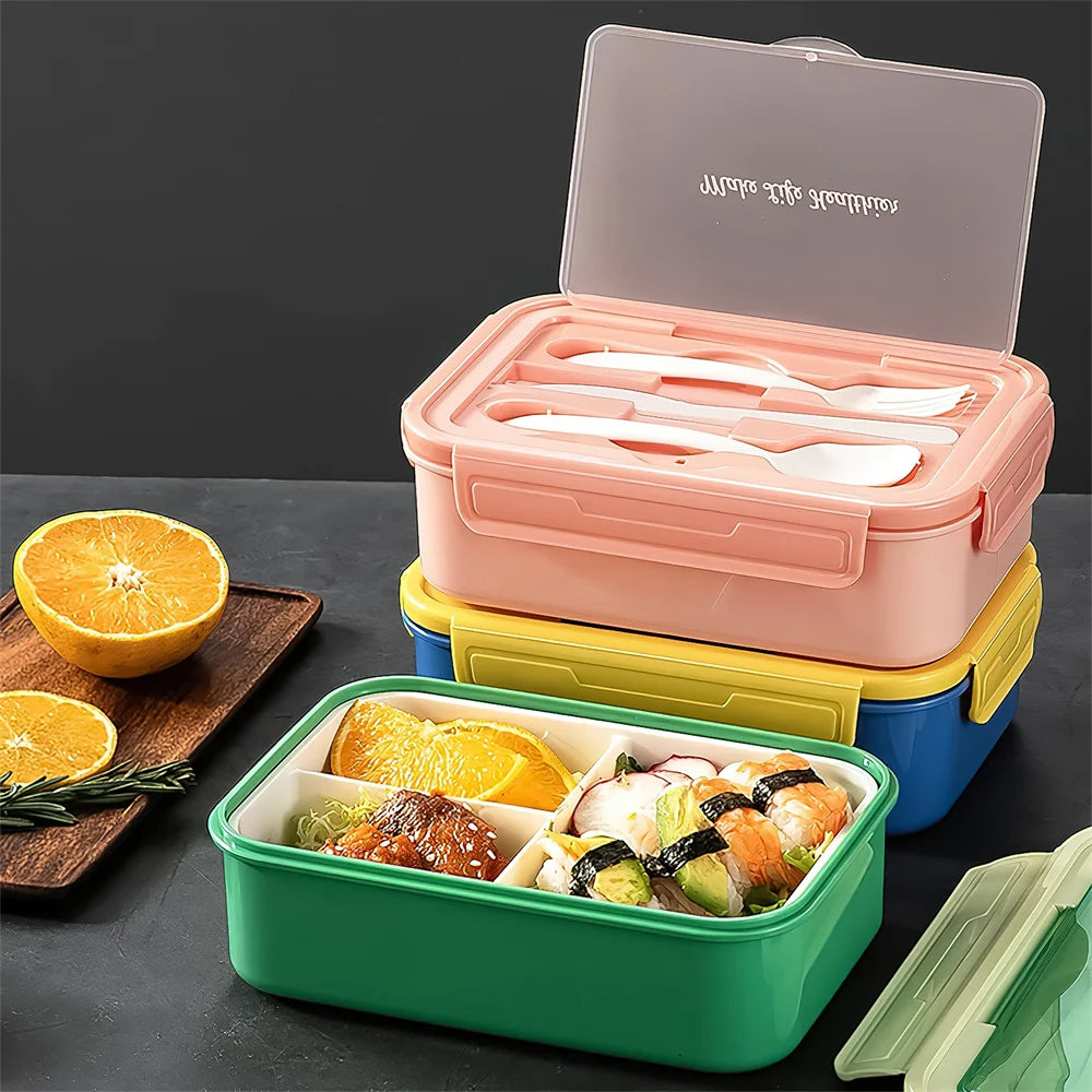Kids Microwave-Safe Lunch Box Food Warmer – Leakproof Split PP Plastic Lunch Container