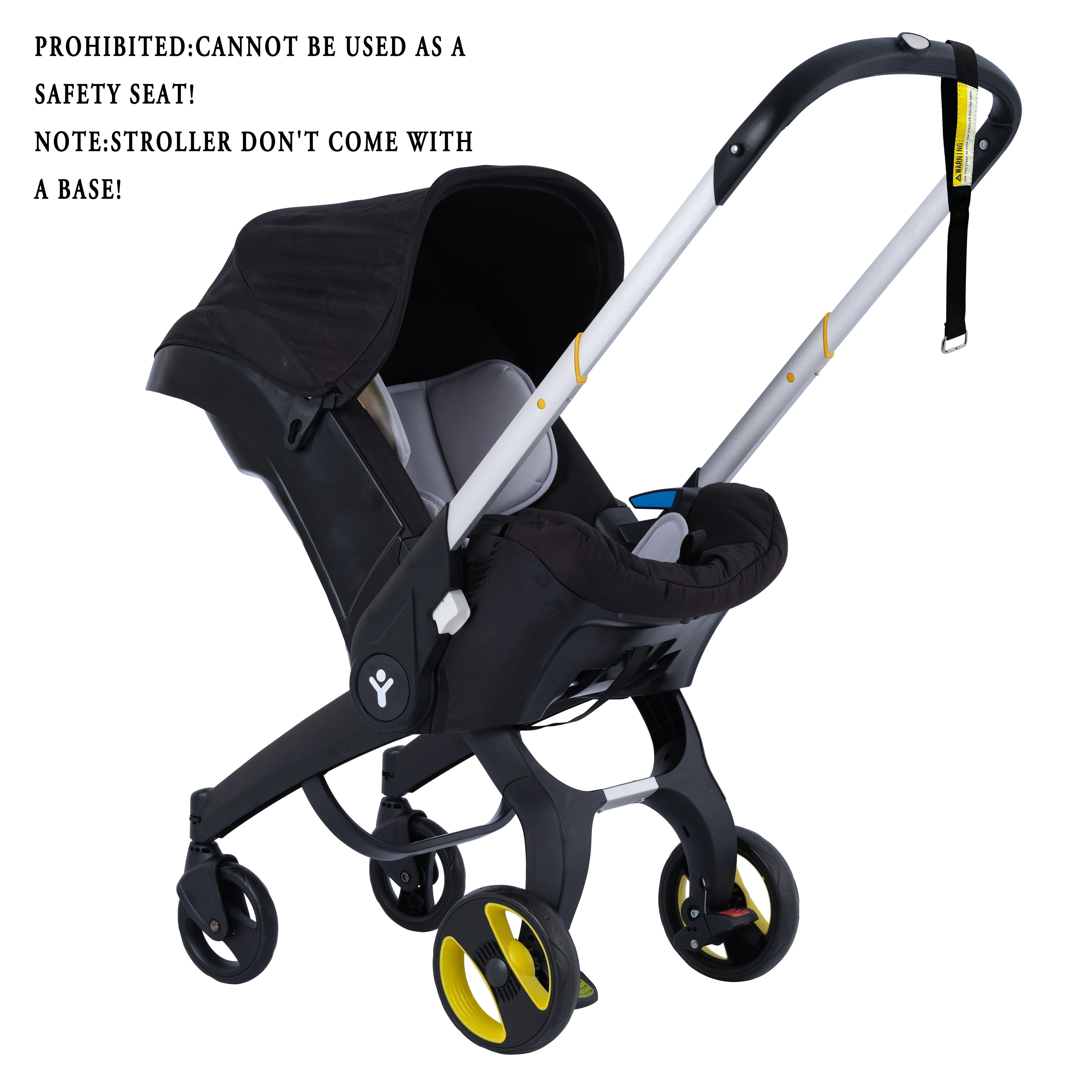 Multiride 2-Way Station Wagon Baby Stroller – Portable & Foldable Metal Frame with Adjustable Sunshade Roof