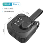 Orico Travel Power Strip – US Plug Extension Socket with 2 USB Ports & Type-C Fast Charge, Compact Multi-Outlet Adapter for Office & Travel