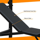 Home Gym Bench Press Set with Squat Rack & Adjustable Bench – Strength Training Equipment for Full-Body Workout