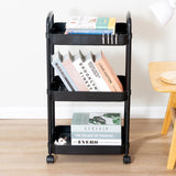 3-Tier Rolling Storage Cart with Wheels & Handle – Mobile Utility Trolley for Bathroom, Kitchen, Office, Laundry