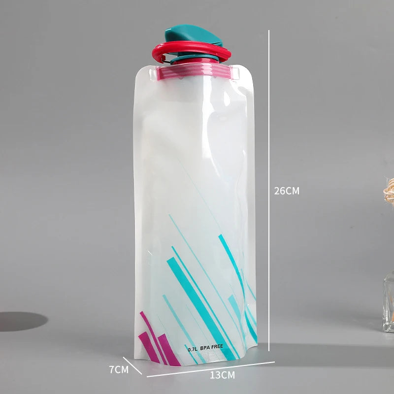 700ml Collapsible Sports Water Bottle – Reusable Folding Travel Bottle for Outdoor & Daily Use