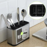 Premium Stainless Steel Utensil & Cutlery Holder – Large Capacity Countertop Organizer for Knives, Spoons & Forks 🥄🍴