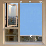 Portable Blackout Roller Blinds – Retractable Cordless Window Shades with Suction Cups & Sticky Hooks | Light-Blocking Curtains for Home & Travel