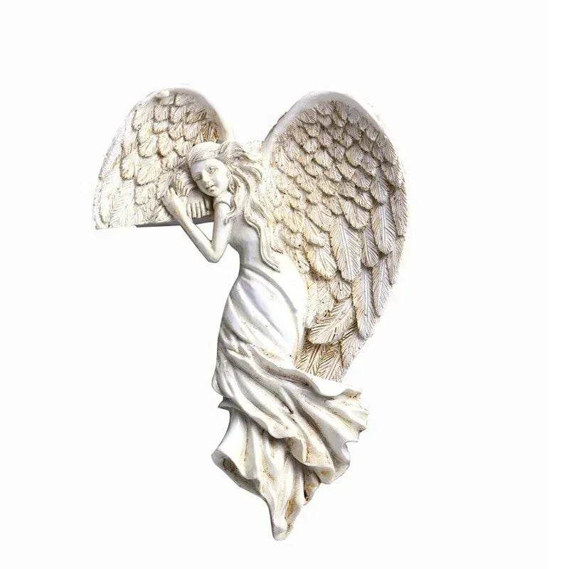 Angel Wings Resin Ornament – Elegant Door Frame & Garden Décor | Indoor & Outdoor Spiritual Home Gift