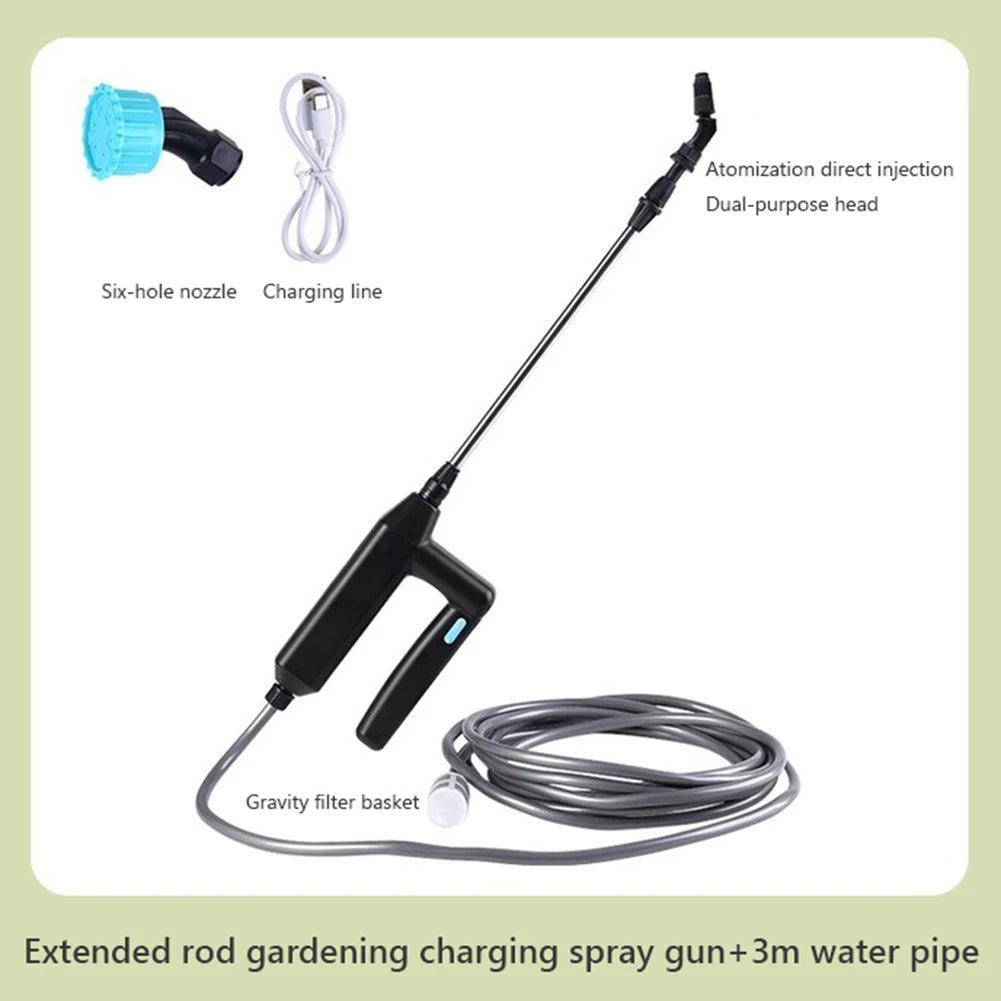 Electric Plant Sprayer – USB Rechargeable Watering Wand with 2–4 Mist Nozzles for Garden & Lawn Care