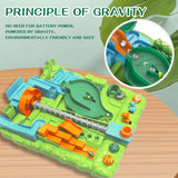 “Interactive Maze Ball Puzzle Game – 8-Level Marble Track Brain Teaser with Animal Buttons for Kids”