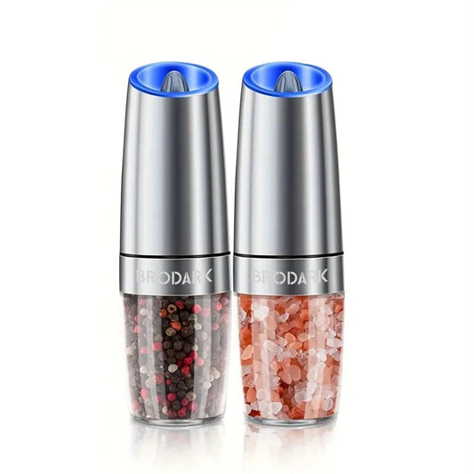 Electric Salt and Pepper Grinder Set – Battery Powered with LED Light, 1/2pcs - PulinGO