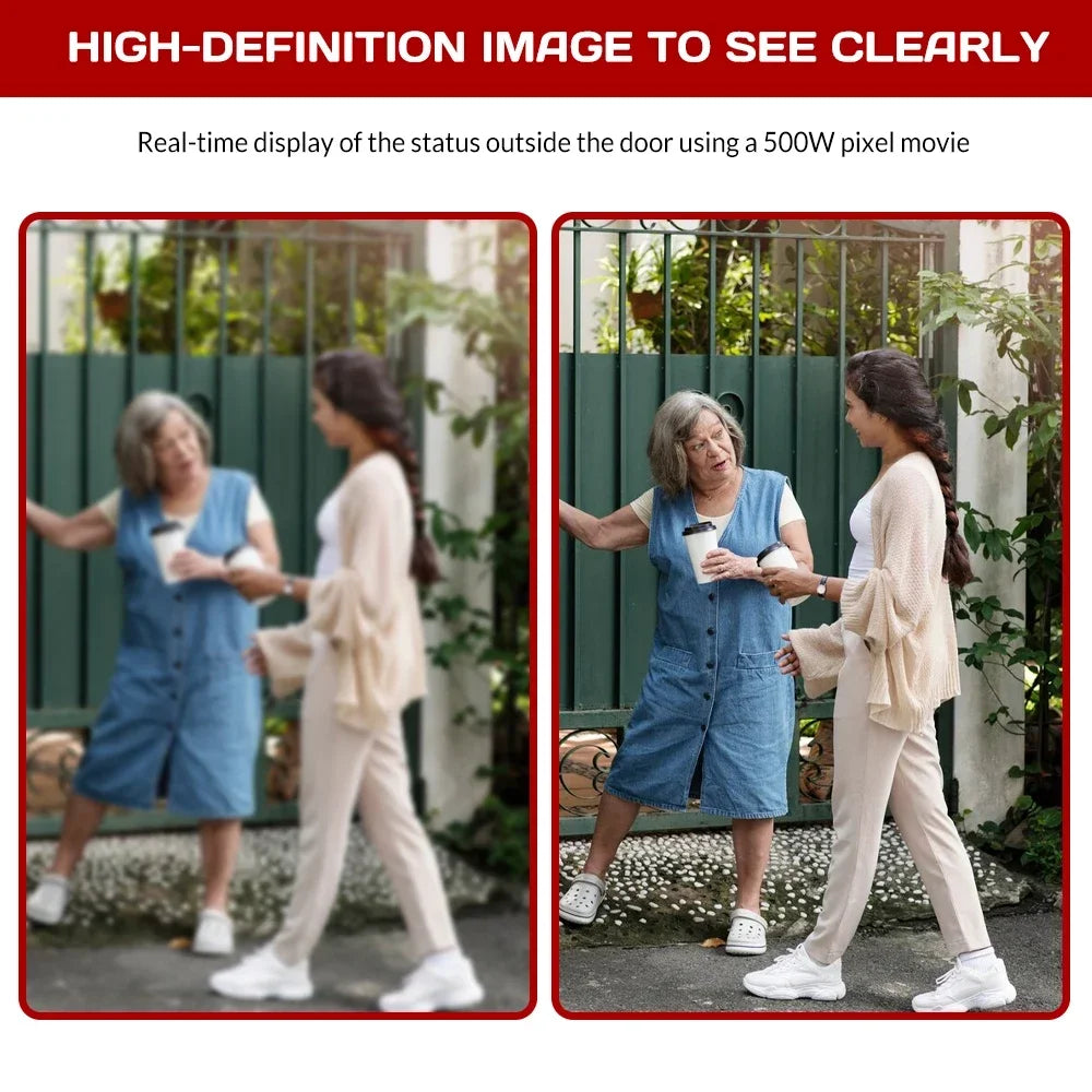 WiFi Wireless Intercom Smart Doorbell – 4.3” IPS Screen with HD Video Camera, Two-Way Audio & Home Security Surveillance System