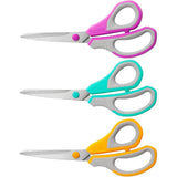 8.5″ Ultra-Sharp All-Purpose Scissors – 3-Pack Ergonomic Comfort Grip