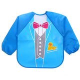 Long-Sleeve Waterproof Kids Smock Feeding Bib – Toddler Meal & Art Apron for Boys & Girls