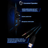 G2000 Gaming Headset – Deep Bass Stereo Wired Headphones with Mic & LED Lighting for PS5, PS4, Xbox, Laptop & PC Gamers