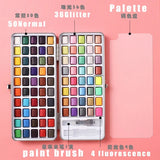 Ginflash 50-90 Colors Solid Pigment Watercolor Paint Set – Portable Brush Pen