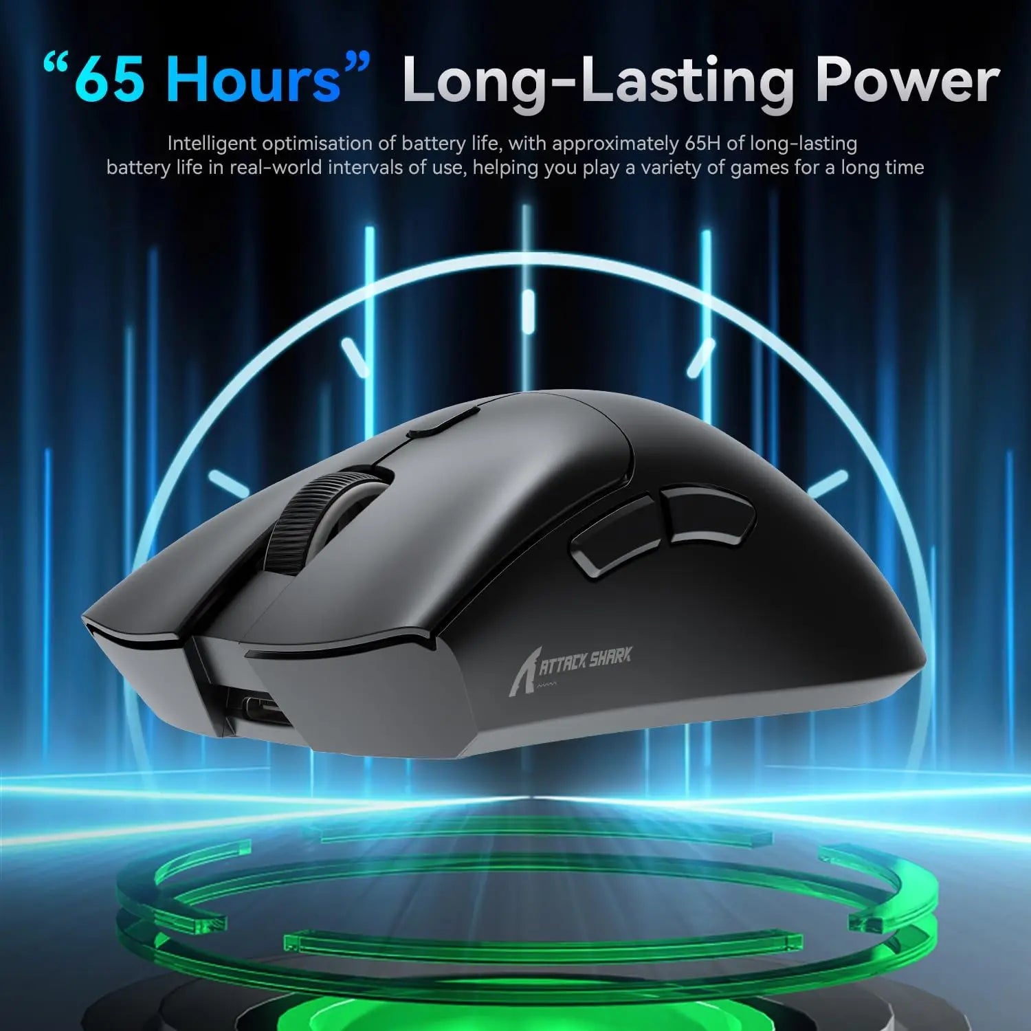 MambaSnake X Attack Shark R1 Wireless/Wired Gaming Mouse – 59g Superlight with PAW3311 Sensor, BT & 2.4G Tri-Mode Connectivity