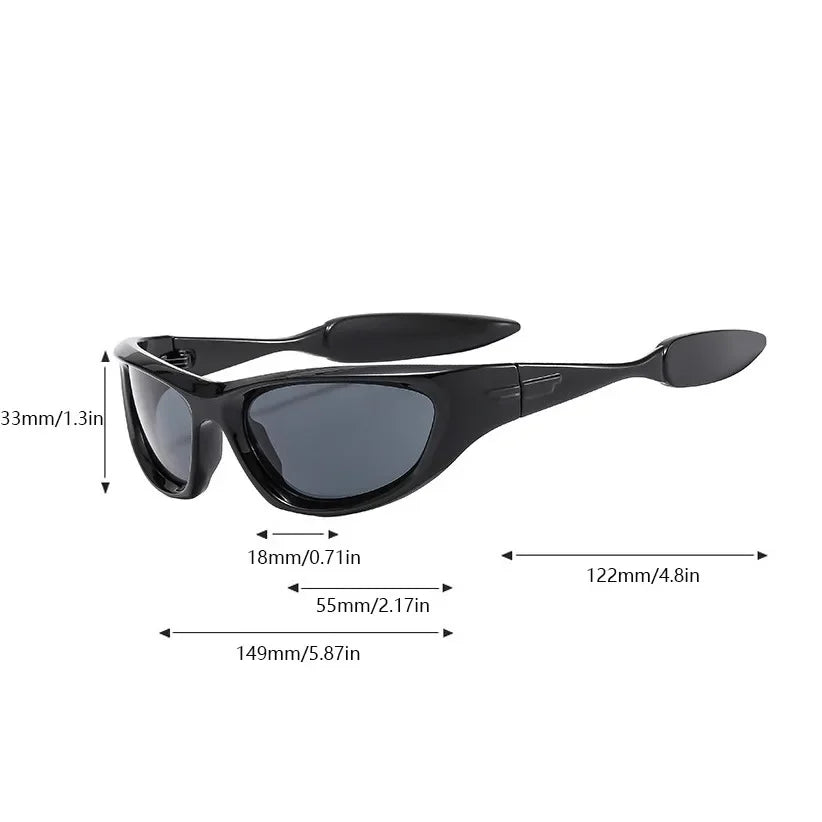 Luxury Y2K Sunglasses – Vintage Punk Designer Shades with UV400 Protection for Men & Women, Sport & Riding Goggles