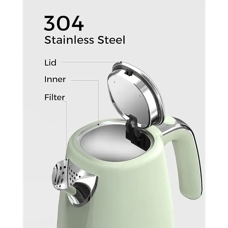 Vintage-Style Electric Tea Kettle 1.7 L – Retro Green Stainless Steel with Built-in Thermometer & 1500W Rapid Boil 🔥 Ariete Classica Kettle (örnek benzer ürün)
