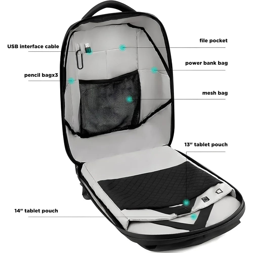 Programmable LED Backpack with Bluetooth Control – Waterproof Large Capacity Bag