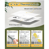 500-Pack 4×6″ Direct Thermal Shipping Labels – Fanfold, High Compatibility with Rollo, Zebra, Munbyn, Jadens & More
