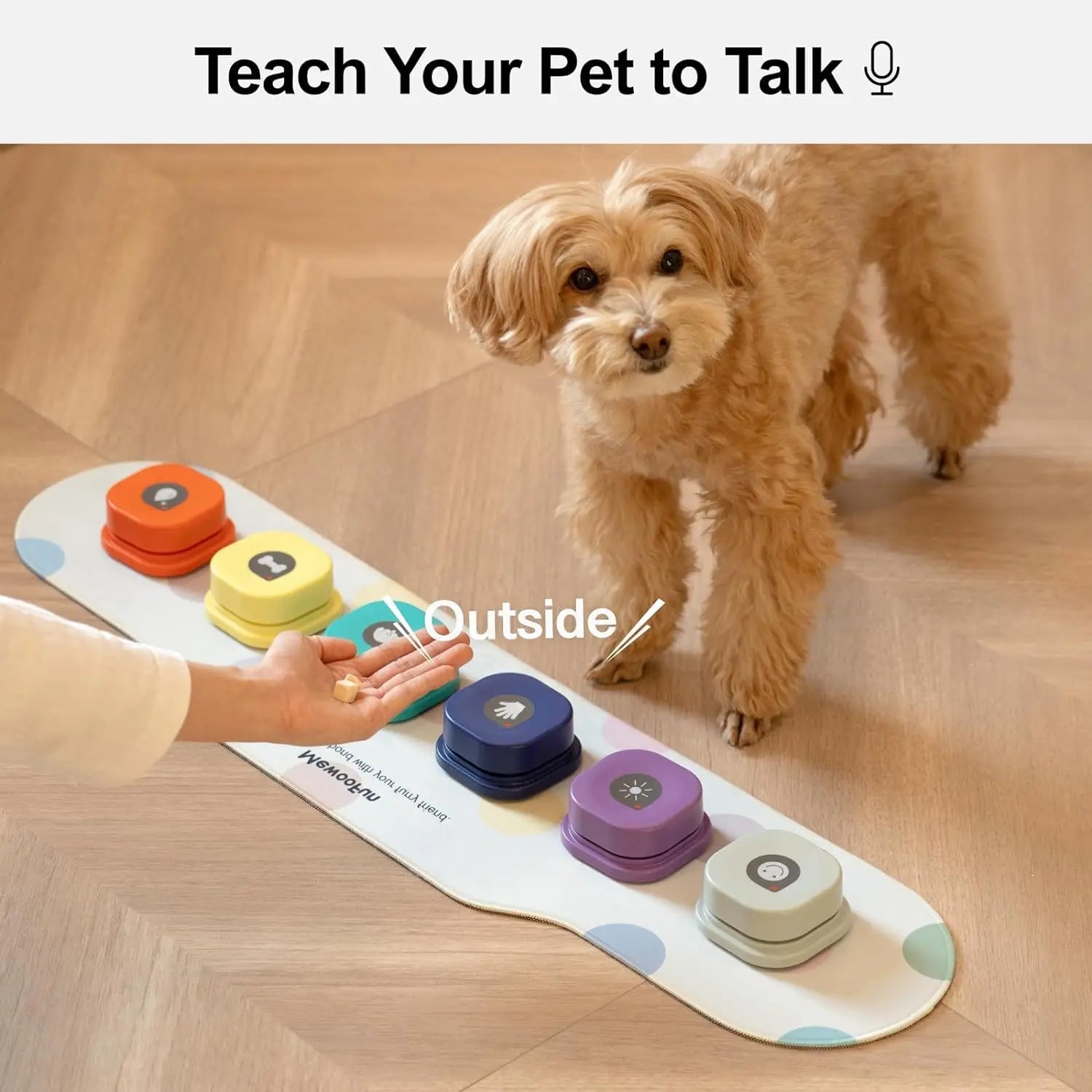 Mewoofun Voice Recording Button – Interactive Talking Pet Training Buzzer with Mat