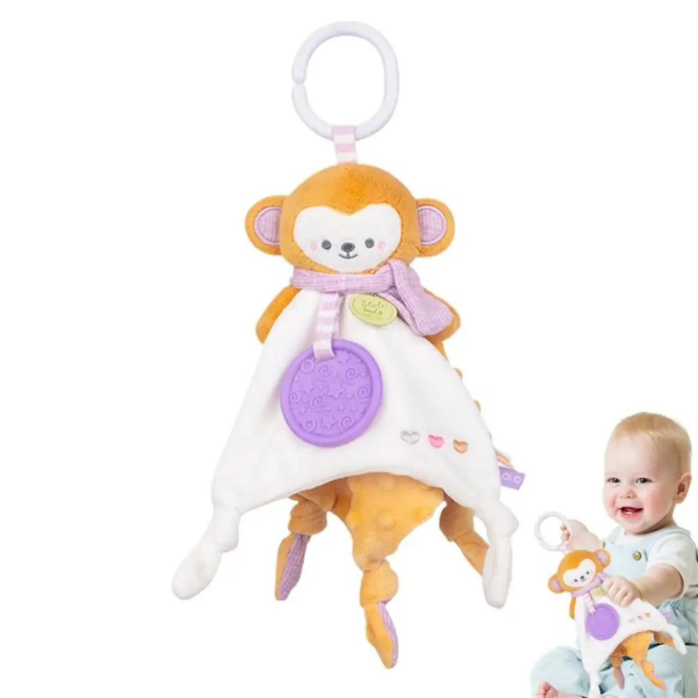 Loveys for Babies Boy – Plush Security Blanket with Teether, Soft Stuffed Animal Snuggle Toy for Comfort & Chewing Relief