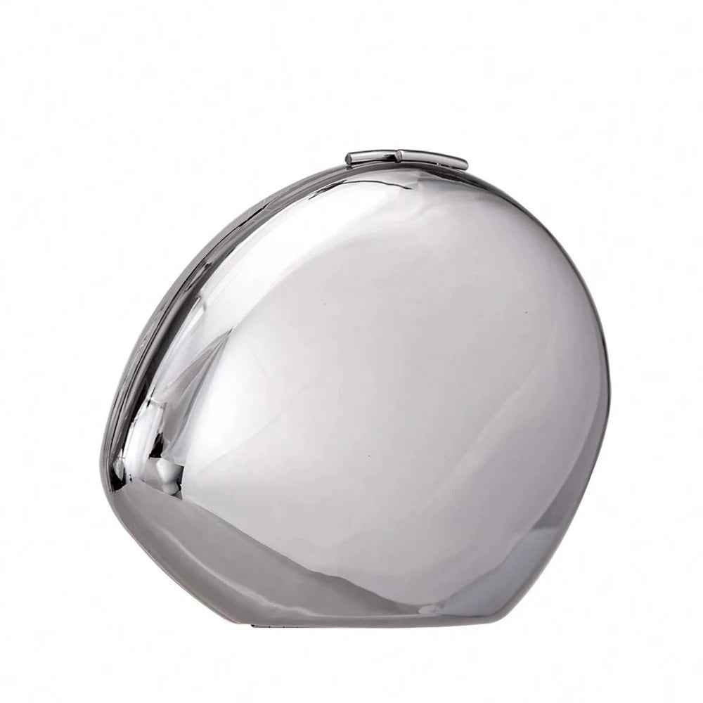 Smooth Mirror Acrylic Egg-Shaped Clutch – Luxury Shell Handbag for Women, Designer Evening & Party Purse