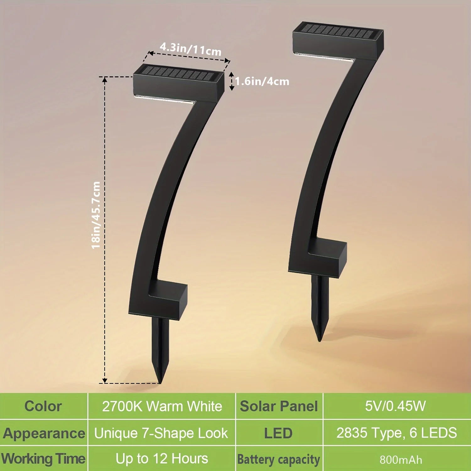6-Pack Bright Solar Outdoor Pathway Lights – 12H Solar Garden Landscape Lights with Auto On/Off for Yard & Walkway