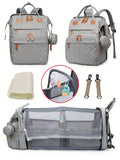 Large Diaper Bag with Changing Station – Waterproof Multifunction Baby Backpack with USB Port | Lightweight Travel Diaper Bag for Moms & Dads