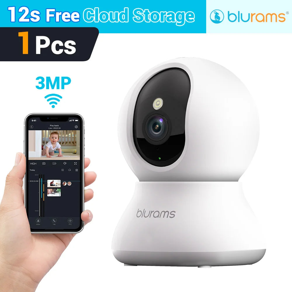 Blurams Baby Monitor Camera – 2K HD Smart Home Security Camera with Motion Detection, Two-Way Audio & Night Vision, Easy Setup
