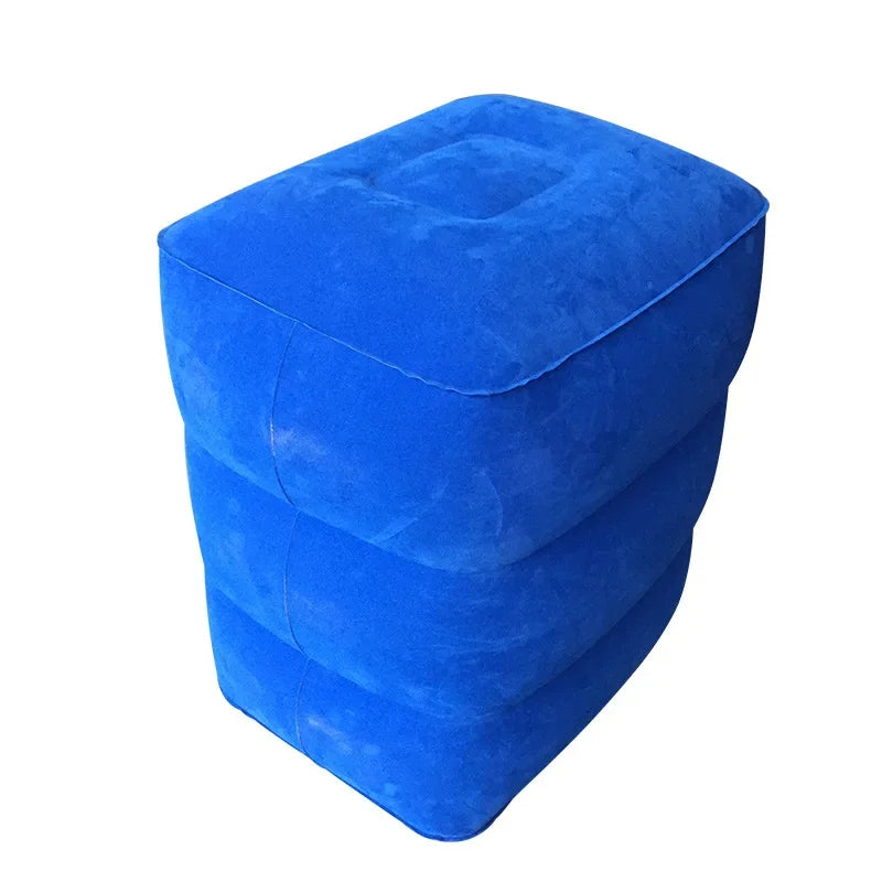 Inflatable PVC kids travel footrest pillow – airplane, car & bus sleeping cushion for comfort & support