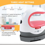 HTVRONT 2nd Gen Portable MINI Heat Press Machine DIY Auto Easy Heating Transfer Iron On HTV for Clothes Bags Shoes Hat T-shirts - PulinGO