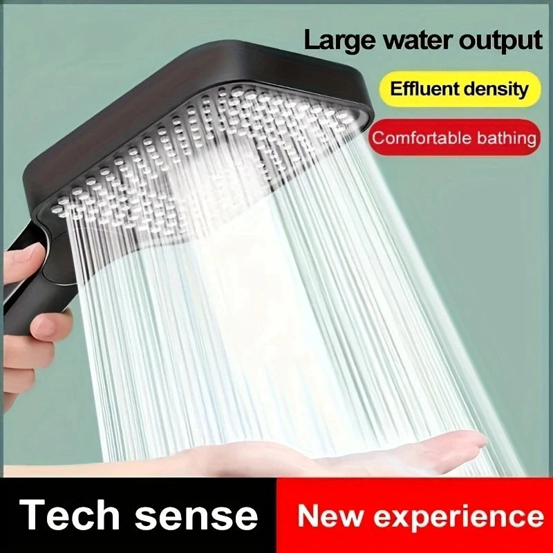 Large-Area High-Pressure Shower Head – 3 Modes Adjustable Water-Saving Spa-Style Nozzle