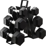 BalanceFrom Premium Rubber Encased Hex Dumbbell Sets – 46LB, 60LB, and 100LB Options for Home & Gym Training