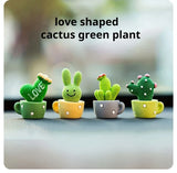 Set of 4 Mini Artificial Succulent Plants – Faux Green Succulent Décor for Home, Office & Tabletop Styling