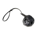 Leather Dog Training Ball – Tug, Bite & Fetch Toy with Handle for Puppies & Dogs