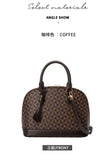 Limited Edition Designer Checkerboard Alma-Style Shell Handbag – Luxury Canvas Shoulder Bag for Women