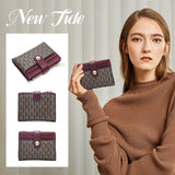 Unisex Retro Printed Wallet – Classic Portable Card Holder, Zero Wallet & Universal PU Leather Money Purse