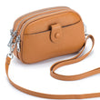 Women’s Genuine Leather Crossbody & Shoulder Bag – Large Capacity Zipper Wallet & Mobile Phone Bag with Adjustable Strap