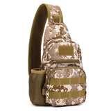 Tactical Sling Crossbody Backpack – MOLLE EDC Chest Bag with Water Bottle Holder | Outdoor Travel Shoulder Pack