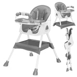 Foldable Baby High Chair 6 Months+ with Large Anti-Slip Pad & Toy Rack – Easy to Clean
