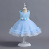 Sweet Princess Floral Lace Cake Dress – Girls First Birthday & Party Gown