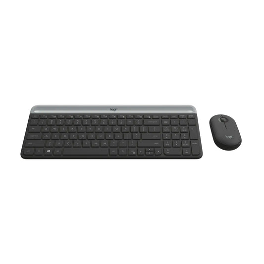Logitech Slim Wireless Keyboard and Mouse Combo – Low-Profile Compact Layout with 2.4GHz Connection & Long Battery Life