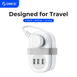 ORICO Power Strip – Multi-Tap Socket Extension Cord with AC Outlets, USB Ports & Type-C PD Fast Charging, Electrical Network Filter