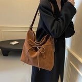 Large Capacity PU Leather Shoulder & Tote Bag for Women – Adjustable Strap Handbag