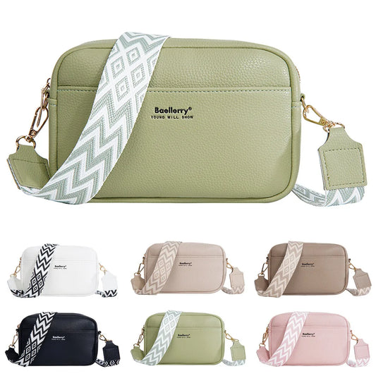 Women’s Solid Color Mobile Phone Crossbody Bag – Small Square Multi-Functional Shoulder Purse with Zipper & Large Capacity