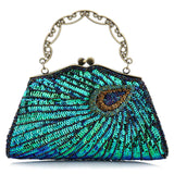 Retro Flicker Evening Banquet Clutch Bag for Women – Chain Crossbody Prom & Party Shoulder Purse