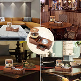 Wooden Cigar Humidor & Ashtray Set with Drawer, Cigar Jar, Cigar Cutter & Slot Organizer