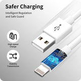 9-Pack 6ft Fast Charging Lightning Cables – Durable USB Charger Cords Compatible with iPhone Devices